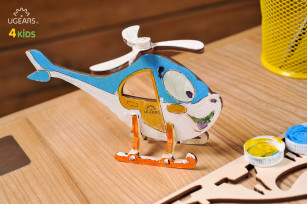 Maqueta 3D para colorear – «Helicóptero»